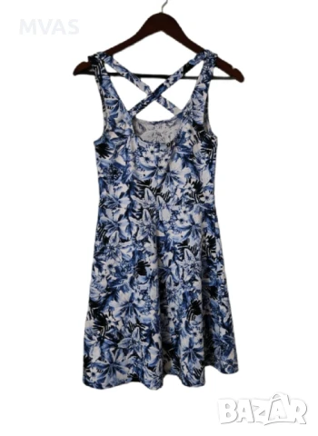 Нова H&M синьо бяла дамска лятна рокля S размер , снимка 2 - Рокли - 50999627