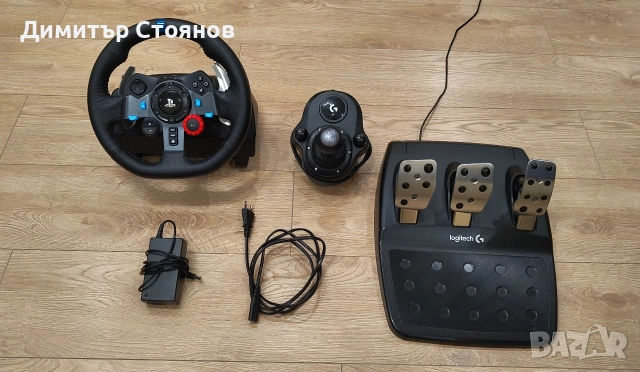 Logitech g 29+shifter+захранващ кабел+3 педала, снимка 9 - Друга електроника - 52596097