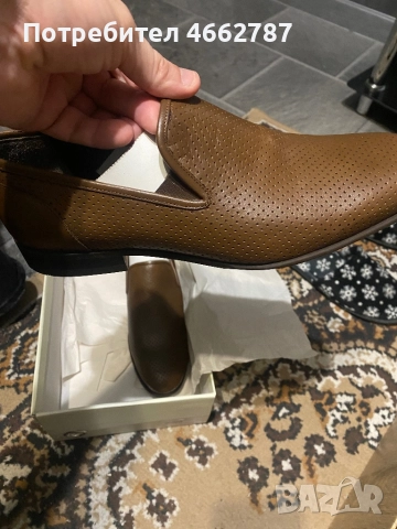 Terra-Чисто нови кожени мъжки обувки 42 номер