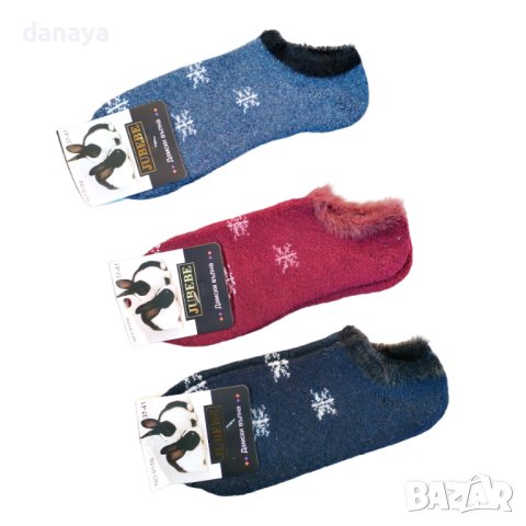 4314 Дамски дебели зимни вълнени чорапи Снежинки, 37-41 номер, снимка 4 - Дамски чорапи - 43459769