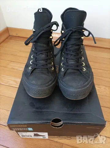 Високи дамски кожени кецове Converse, снимка 4 - Кецове - 48091336