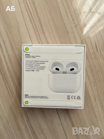 Apple Airpods 3- НОВИ + 24 месеца гаранция, снимка 2 - Bluetooth слушалки - 52277355
