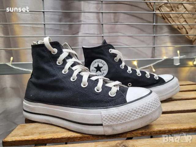 CONVERSE  височи черни кецове-> 39 номер, снимка 1