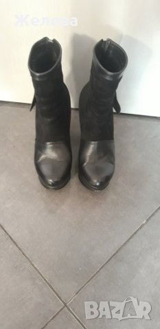 Дамски боти с висок ток и платформа - Джиани,ест. кожа, снимка 4 - Дамски боти - 27479002