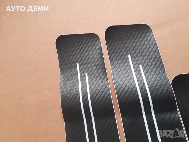 Качествени карбон стикери за прагове с лого АМЖ AMG Mercedes за кола автомобил джип ван , снимка 4 - Аксесоари и консумативи - 40437747