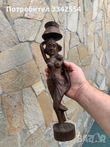 ФИГУРА ДЪРВОПЛАСТИКА РЕЗБА СТАТУЕТКА СКУЛПТУРА ДЪРВО, снимка 3 - Статуетки - 51331206