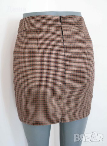 Карирана мини пола къса, снимка 3 - Поли - 28023945