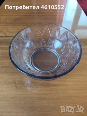 Нова синя стъклена масивна фруктиера , снимка 2 - Прибори за хранене, готвене и сервиране - 52077843