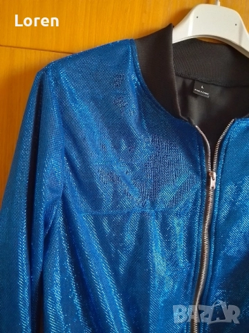 Подарявам!Синьо яке късичко тънка материя, снимка 3 - Якета - 51775072