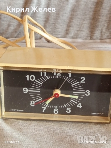 Стар настолен часовник WESTCLOX LUMINOUS SCOTLAND рядък 15500, снимка 2 - Антикварни и старинни предмети - 51959156