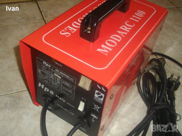 ИТАЛИАНСКИ 100 Ампера Инверторен Електрожен Машина За Електродно Заваряване-Като Нов-MODARC 1100