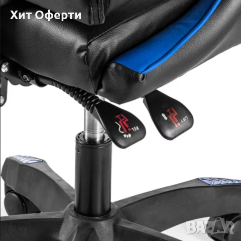 copy of Геймърски стол с регулируема височина, лумбална възглавница и метална основа, снимка 7 - Столове - 53249503