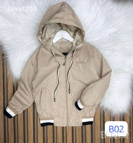 Детски ветровки Boss - бяло, бежово и черно, снимка 3 - Детски якета и елеци - 47484037