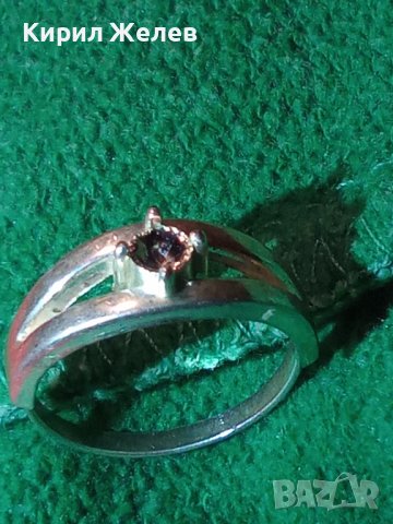 СТАР ПОСРЕБРЕН или СРЕБЪРЕН МАРКОВ РЕТРО АРТ ДЕКО ПРЪСТЕН с ПРЕКРАСЕН ИСКРЯЩ ФАСЕТИРАН ЦИРКОН 28748, снимка 9 - Антикварни и старинни предмети - 37300565