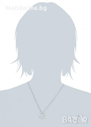 ПРОМО 🍊 GUESS 🍊 Комплект колие и обеци с кристали SWAROVSKI SILVER HEART нов с кутия и сертифика, снимка 5 - Бижутерийни комплекти - 26992526