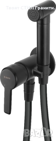 Черен Смесител за Биде с душ слушалка за вграждане Arnika Nero S