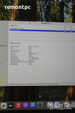 A1990 Macbook Pro I7 32 GB DDR4 1 TB NVME AMD Video HD Retina Display, снимка 5 - Лаптопи за игри - 53338361