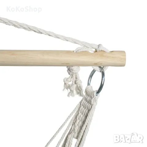 Градинска люлка-Ø100x120 см./висяща люлка от макраме/хамак, снимка 4 - Градински мебели, декорация  - 49666643