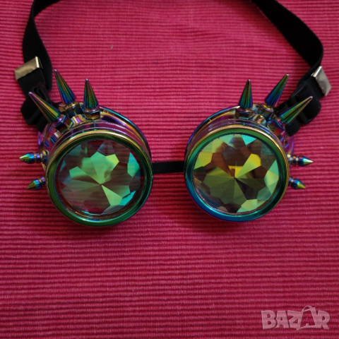Калейдоскопични, рейф очила, стиимпънк. , снимка 2 - Слънчеви и диоптрични очила - 52456140