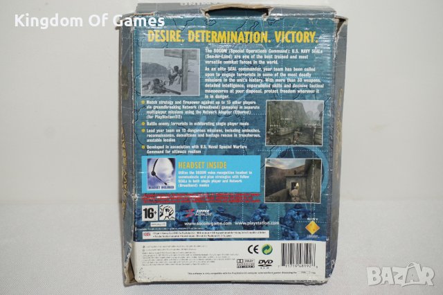 Игра за PS2 SOCOM: US Navy SEALs С Оригинална Кутия и Оригинален микрофон със слушалка, снимка 7 - Игри за PlayStation - 43824933