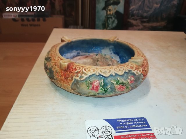 ГОЛЯМ КРАСИВ СТИЛЕН ПЕПЕЛНИК ОТ ФРАНЦИЯ 1911231127, снимка 4 - Антикварни и старинни предмети - 43056521