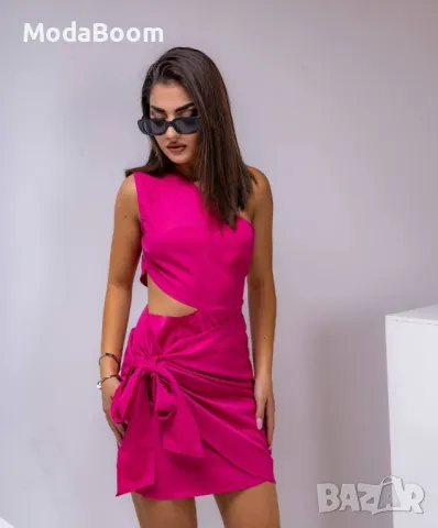 🎀Розова къса стилна дамска рокля🎀, снимка 3 - Рокли - 47970599