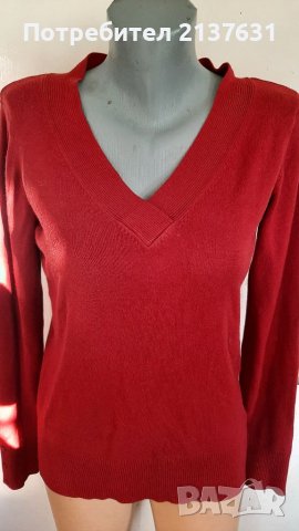 ДАМСКА БЛУЗА  - вишнево червенаРазмер L, снимка 1 - Блузи с дълъг ръкав и пуловери - 39138751