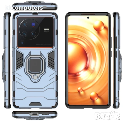 vivo X80 Pro 5G Удароустойчив Ring Holder Калъф и Протектор, снимка 9 - Калъфи, кейсове - 50741603