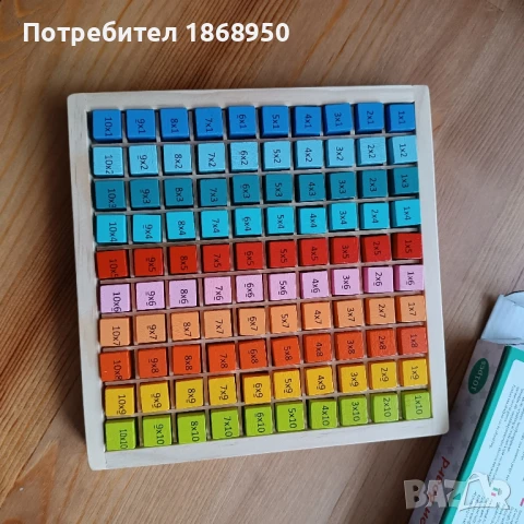 Дървена таблица за умножение, снимка 3 - Образователни игри - 50493689