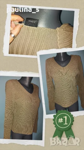 Два различни броя / Марков памучен пуловер с шпиц деколте "InWear" и "Esprit" , снимка 2 - Блузи с дълъг ръкав и пуловери - 15989750