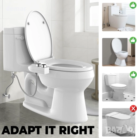 Приставка за Биде за тоалетна чиния с обръщане ляво/дясно, двойни дюзи (задно и женско измиване), снимка 7 - Други стоки за дома - 52089073