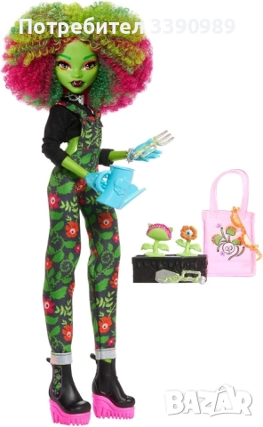 Чисто нова кукла Monster High Venus McFlytrap (Fearbook серия), снимка 6 - Кукли - 52380031