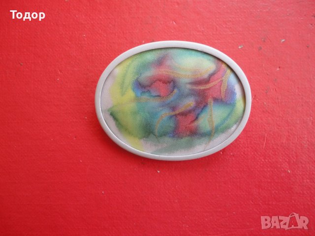 Рисувана брошка върху коприна 2, снимка 5 - Други - 40085909