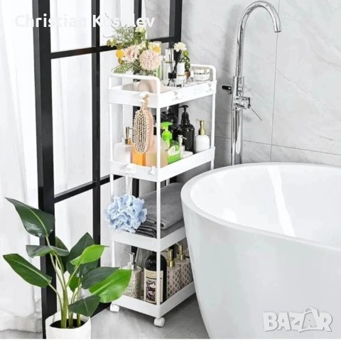 Компактна дизайнерска количка-етажерка за организиране на баня и кухня, снимка 2 - Други стоки за дома - 53275335