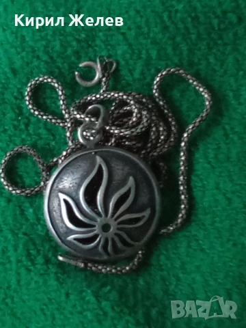 ФЛОРАЛЕН СРЕБЪРЕН МЕДАЛЬОН сФИНА СРЕБЪРНА ВЕРИЖКА СРЕБРО 925 с НУЖДА от РЕМОНТ на ЗАКОПЧАЛКАТА 49776, снимка 18 - Колиета, медальони, синджири - 50421443