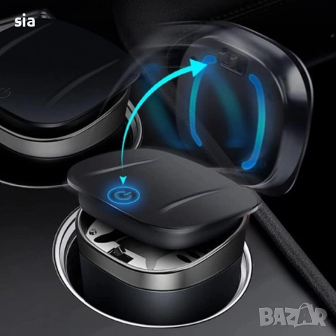 Пепелник за автомобил с диод, 78 х 105 мм, снимка 2 - Аксесоари и консумативи - 52233655