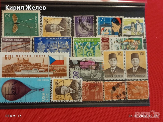 Стари пощенски марки от цял свят смесени ВРИТАНИЯ, АМЕРИКА, АВСТРАЛИЯ за КОЛЕКЦИЯ 52032