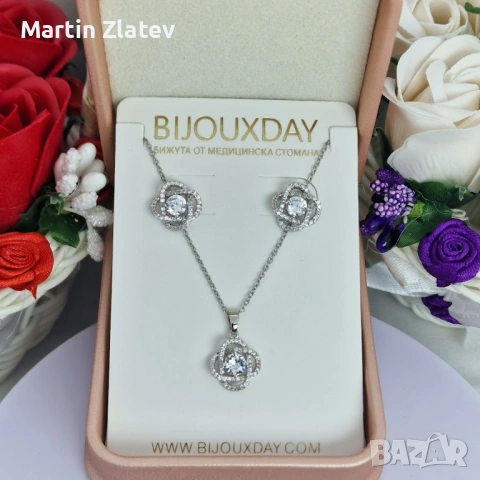 Crystal Bloom Set ✨ | колие и обеци с кристали