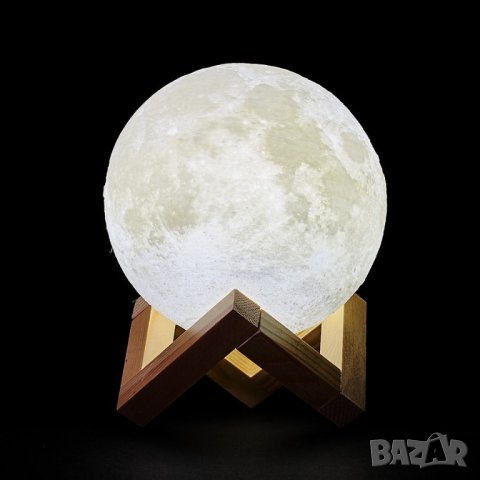 LED Озаряваща луна-лампа 3D Moon light, снимка 3 - Други - 33195441