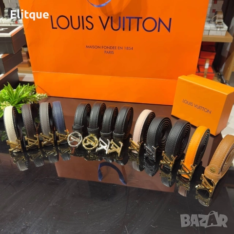 колани от естествена кожа в кутия louis vuitton 