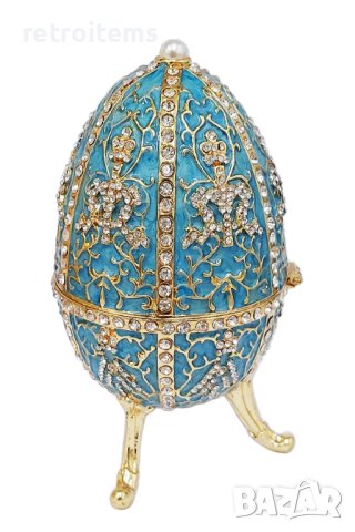 Фаберже стил, кутийки-яйца за бижута в луксозна подаръчна кутия., снимка 2 - Декорация за дома - 43218250
