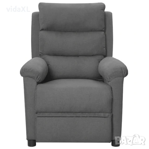 vidaXL Масажен стол, светлосив, текстил（SKU:342351）, снимка 2 - Масажори - 53363803