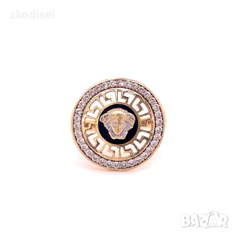 Златен мъжки пръстен 4,58гр. размер:63 14кр. проба:585 модел:28460-5, снимка 1