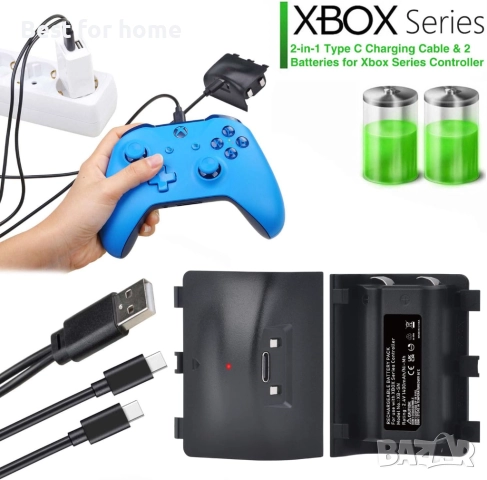 Батерии за контролер Xbox Series X|S, Pickle Power 2 броя, 1400mAh, снимка 2 - Аксесоари - 51921280