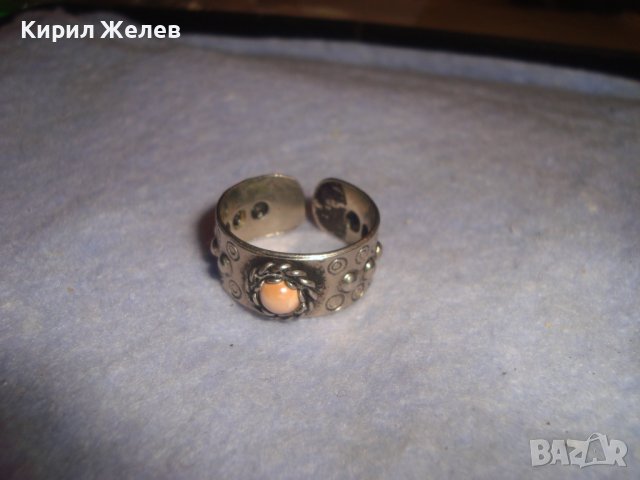 СТАР РЪЧНО ОРНАМЕНТИРАН РЕТРО ВИНТИДЖ АРТ ПРЪСТЕН ПОСРЕБРЕН РЕГУЛИРУЕМ МОДЕЛ 20639, снимка 4 - Антикварни и старинни предмети - 37442784