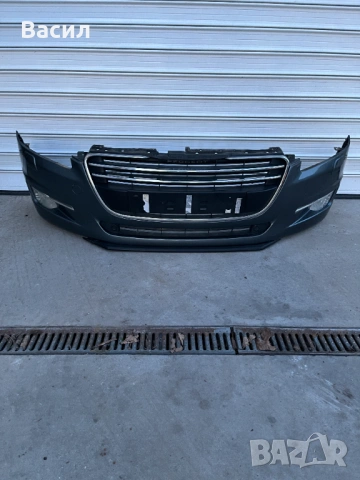 Предна броня ОБОРУДВАНА ТЪМНОСИВ МЕТАЛИК Peugeot Пежо 508 2.0 hdi 2.0 хди 140 кс RH01 DYZA Led Xenon