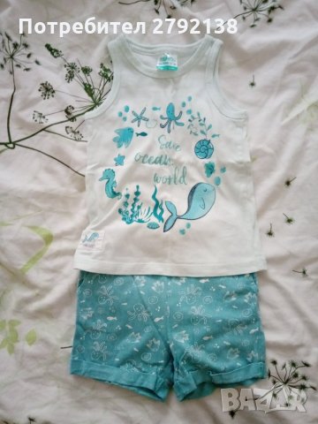 Летни бебешки дрешки ръст 80/86 см, снимка 5 - Комплекти за бебе - 35649163