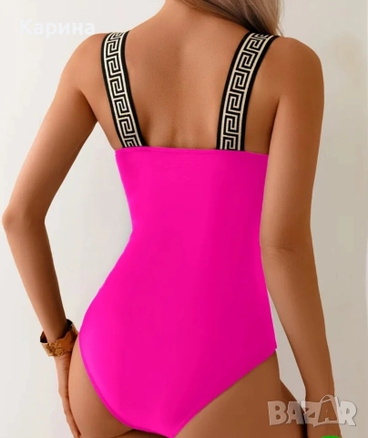 Цял бански в цикламен цвят, снимка 4 - Бански костюми - 53091503