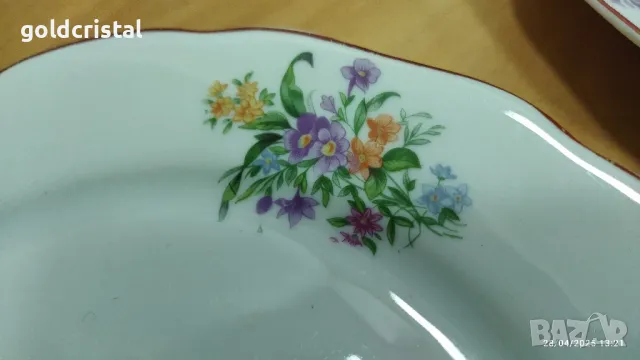 Стар български порцелан чинии , снимка 2 - Антикварни и старинни предмети - 50092488