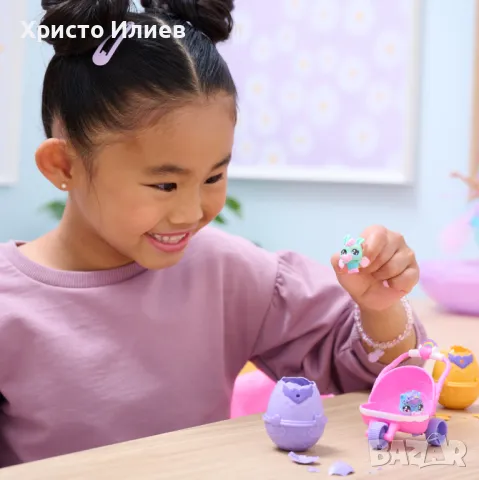 Игрален комплект Hatchimals Alive Детска количка с фигурки, снимка 8 - Фигурки - 48859617